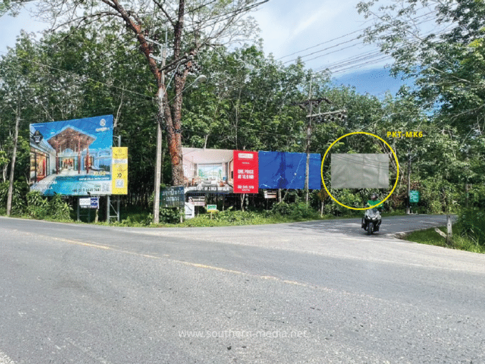 PKT-ฺMK6, ป้ายบิลบอร์ด, ป้ายให้เช่า, Billboard, ป้ายภูเก็ต, ป้ายว่าง, ไม้ขาว, สาคู, ในทอน, ในยาง, Yacht Haven, Mhaikao
